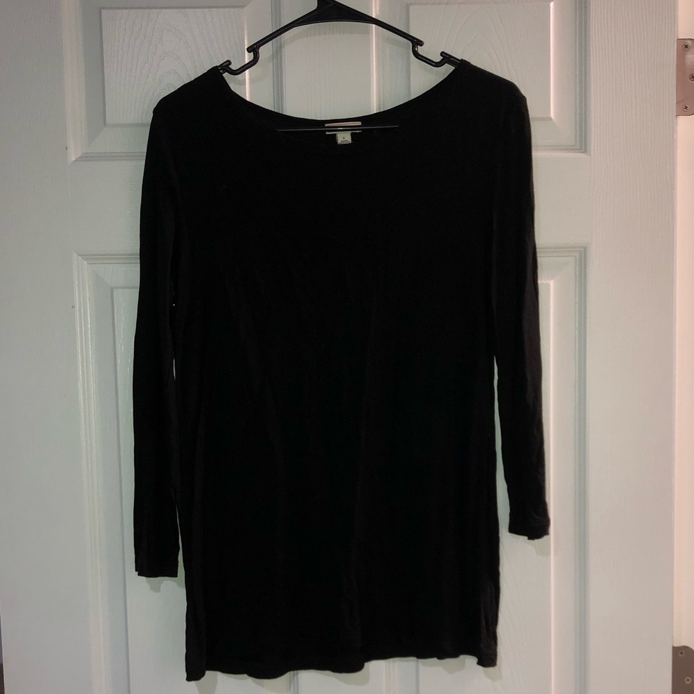 Gap basics black 3/4 length top